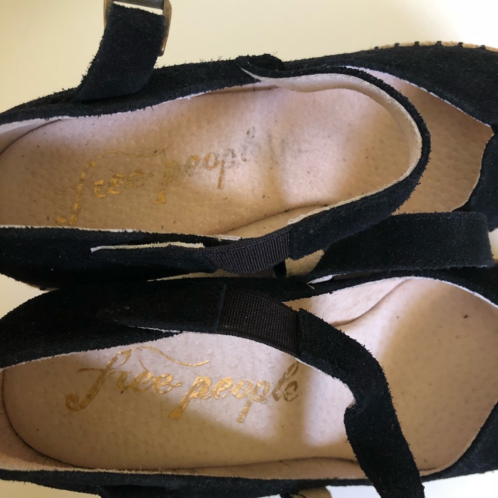 - Free People Terrace platform Sandal Wedge 36 Black - Picture 8 of 8